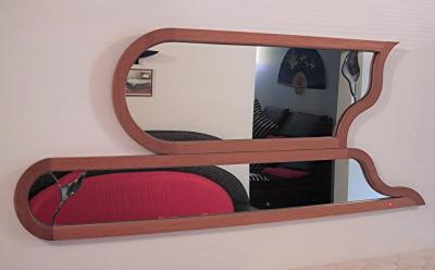 Spiegel mit Bleiverglasung Holz Eiche